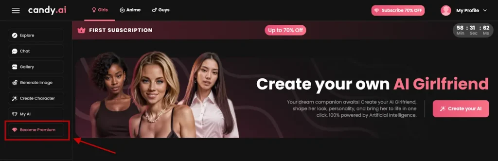 Candy AI - Premium Subscription