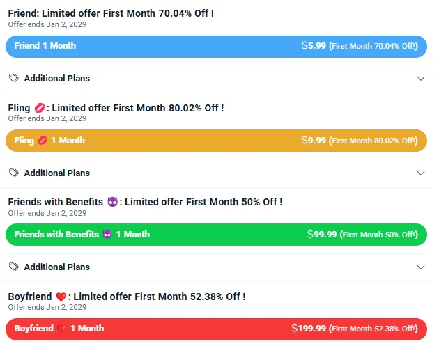 Amouranth AI - Subscription Plan