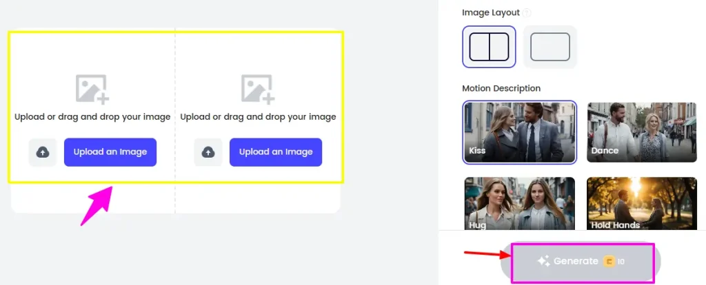 Clipfly AI Kiss Generator Features