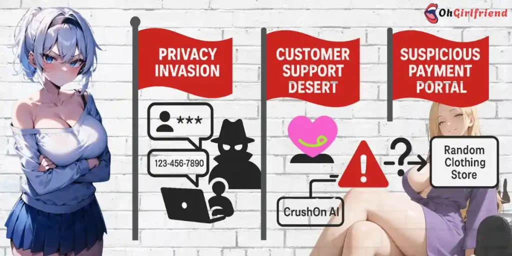 CrushOn AI Privacy Problems