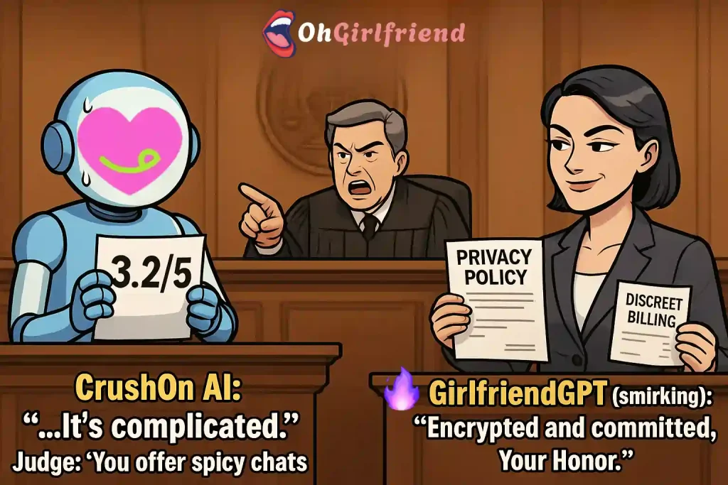 CrushOn AI Safety vs GirlfriendGPT