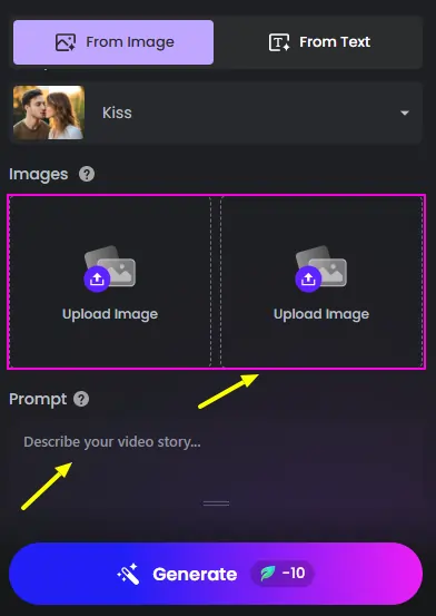 Fotor AI Kissing Video Generator Features