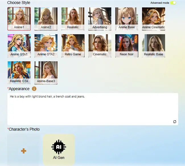 Nextpart AI - Customization of AI Character