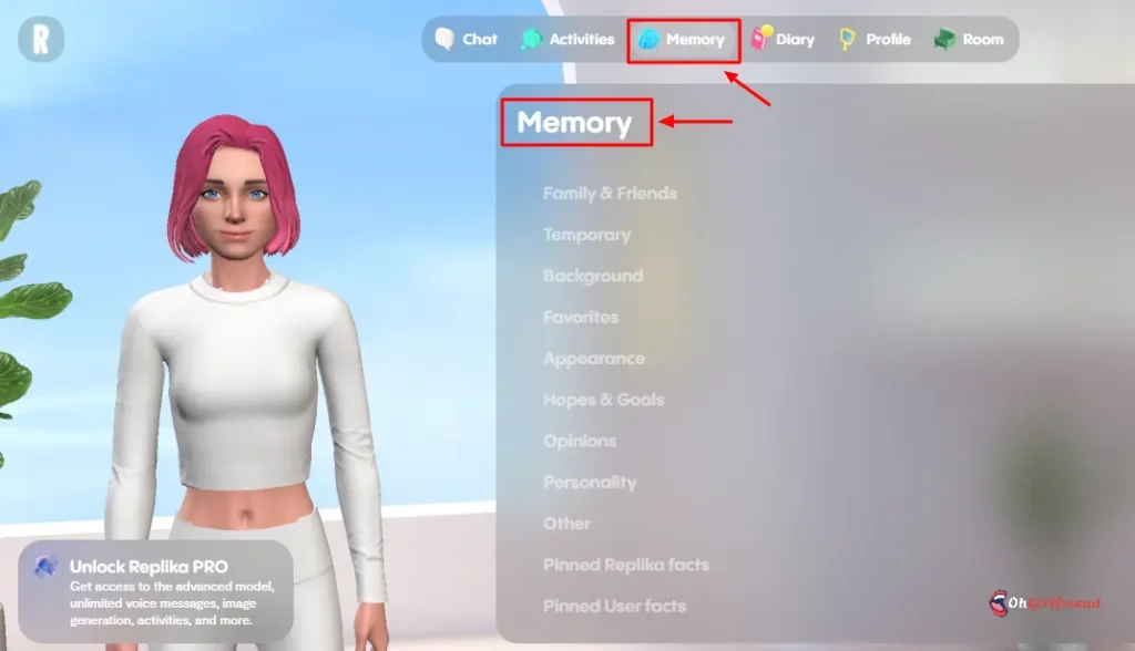 Replika - Memory and Learning Features