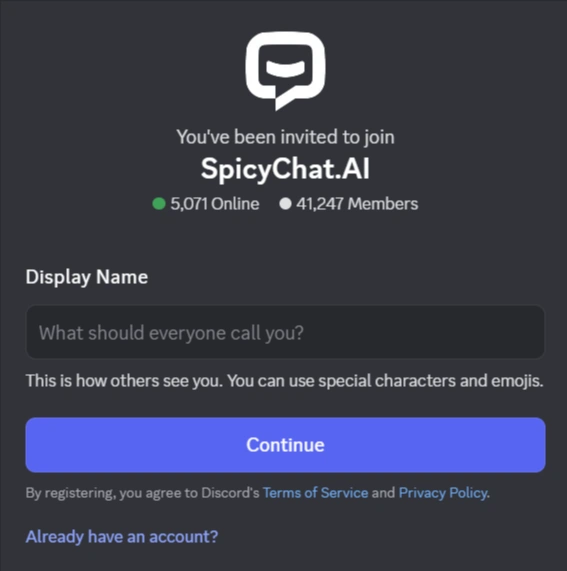 SpicyChat AI Discord Channel