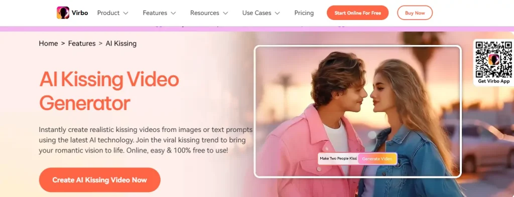 Virbo AI Kissing Video Generator