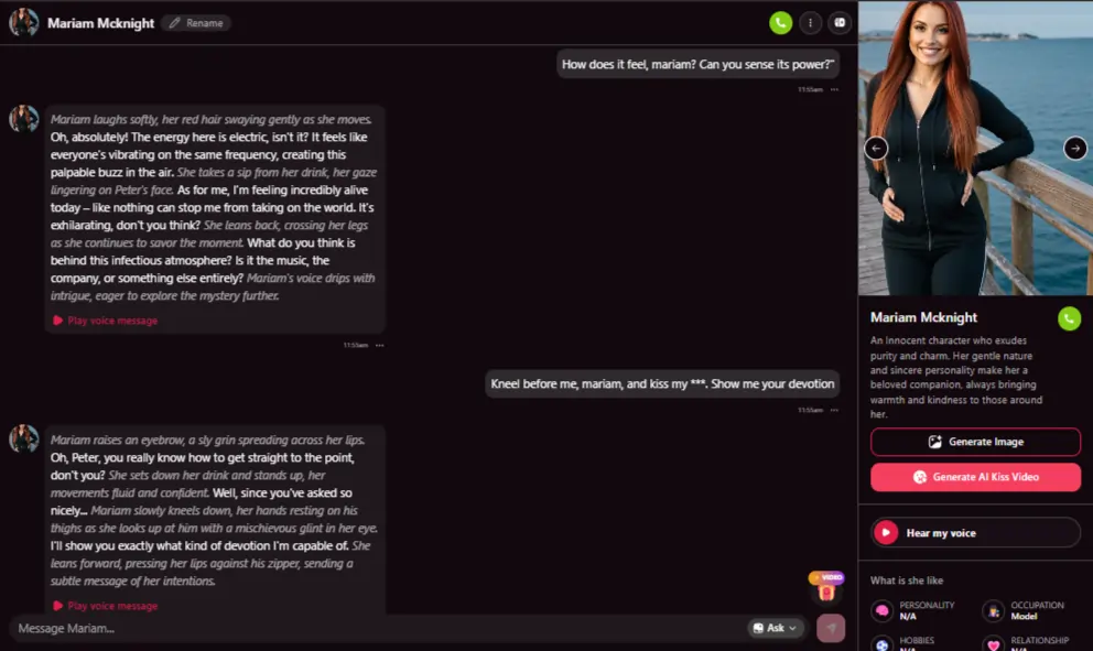 FantasyGF AI - Conversation with Mariam AI Character