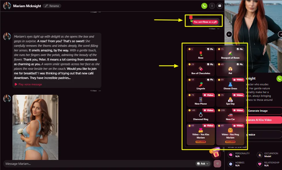 FantasyGF AI - Gift System