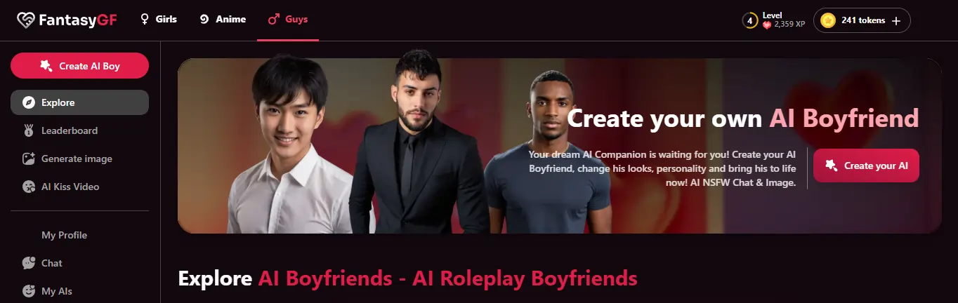 Fantasygf AI Gay Art Generator