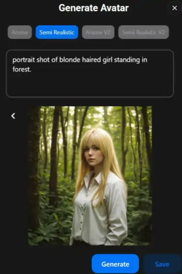 SpicyChat AI - Semi Realistic Avatar Creation