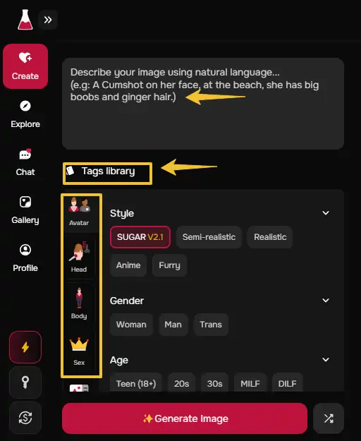 Sugarlab AI - Prompt and Tags
