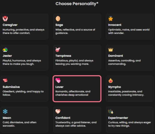 Candy AI - AI Character Personality