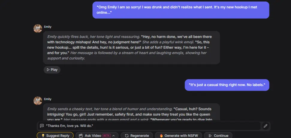 GPTGirlfriend - Conversation Quality
