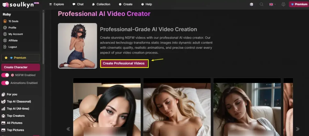 Soulkyn - AI NSFW Video generator