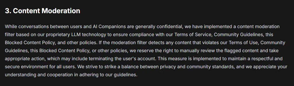 Content Moderation - Soulkyn AI