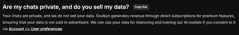 Your Data, Your Choice - Soulkyn AI