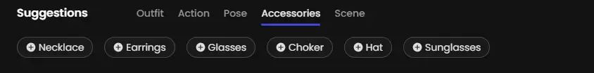 Candy AI - AI Character Accessories Selection