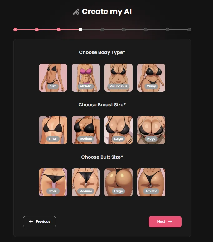 Candy AI - AI Character Body-Breast type And Butt Size