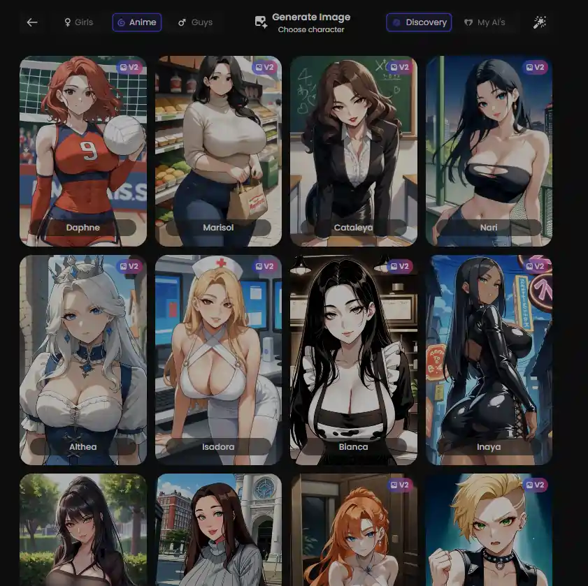 Candy AI - Character Selection