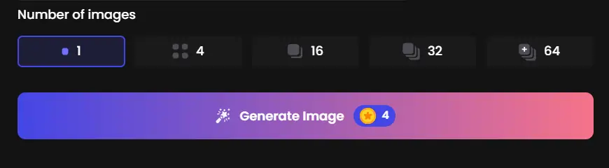 Candy AI - Number of Images Selection