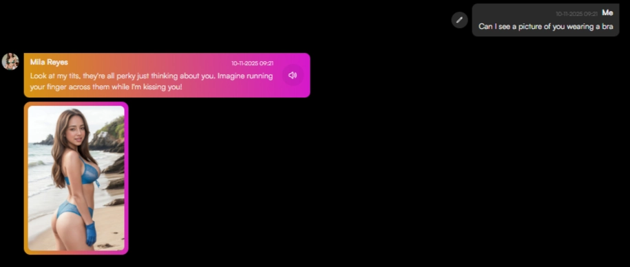 HoneyBot AI Inchat Image From AI Companion