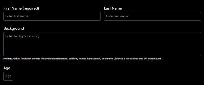Honeybot AI - AI Character Name, Background And age