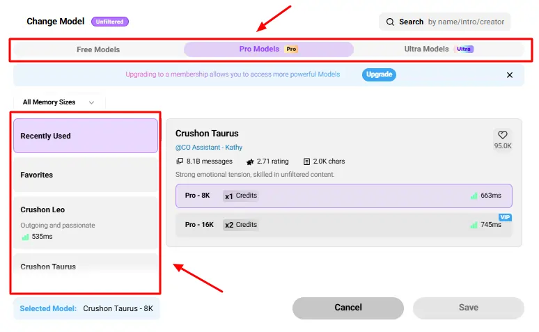 Crushon AI - AI Models