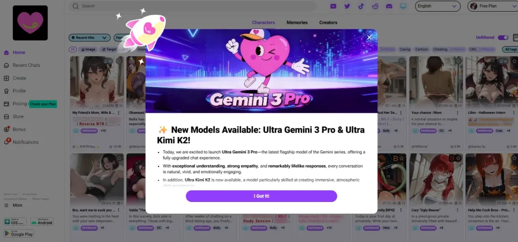 Crushon AI - New Model Updates