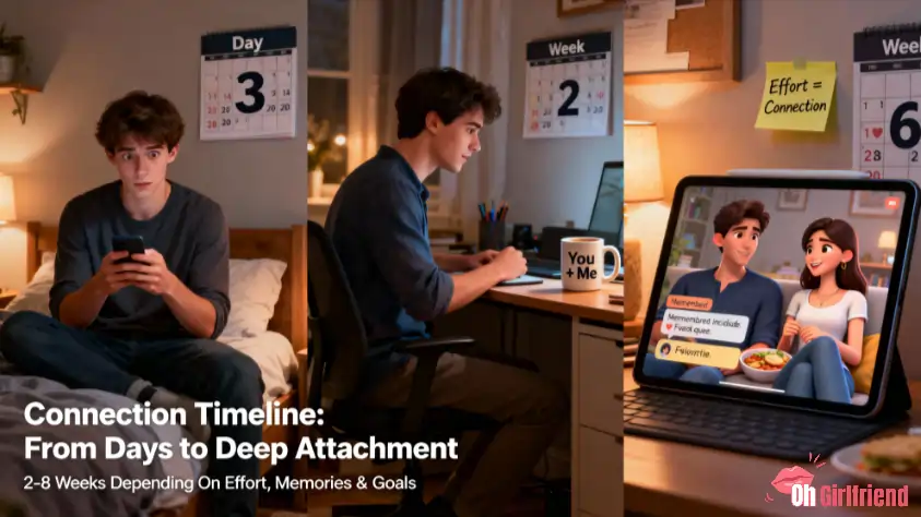 Emotional Connection Development stage with AI Girlfriend