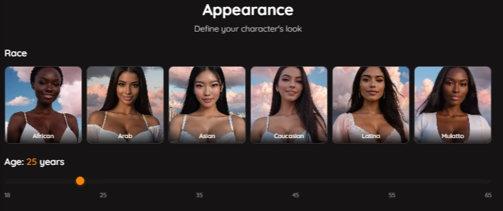 Mylovely AI - AI Character Appearance