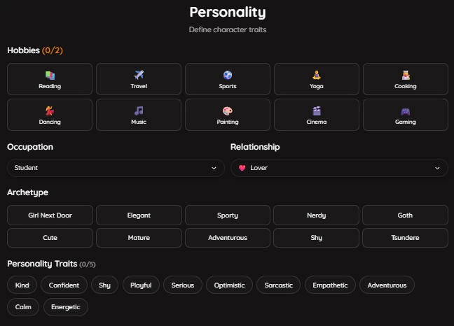 Mylovely AI - AI Character Personality