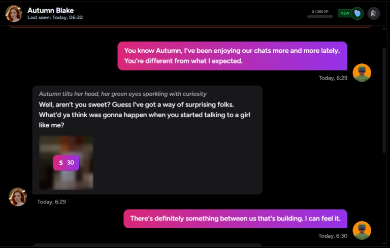 Seducify.AI Review: UNLIMITED Memory That BLOWS Minds? 4 Flirting with Autumn Blake from Seducify AI
