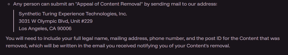 JustSext Review 2026: Features, Pricing & User Experience Guide 15 Justsext - Appeal of Content Removal