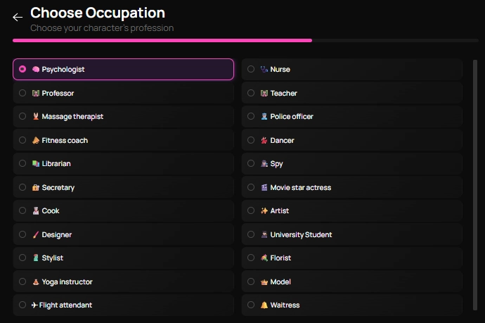 Get-Harder.today Review 2026: Full NSFW AI Girlfriend Test 16 Get-Harder.today - AI Character Occupation Selection - Copy