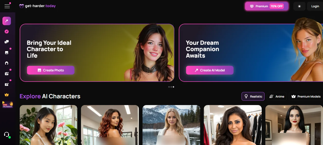 6 Best AI Cheating Girlfriend Apps (Dirty Affairs 2026) 3 Get-Harder.today - User Interface