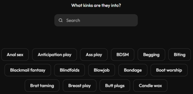 Joi AI Review 2026: Features, Pricing, Neurons and NSFW Tools 18 Joi AI - AI Character Kink Selection