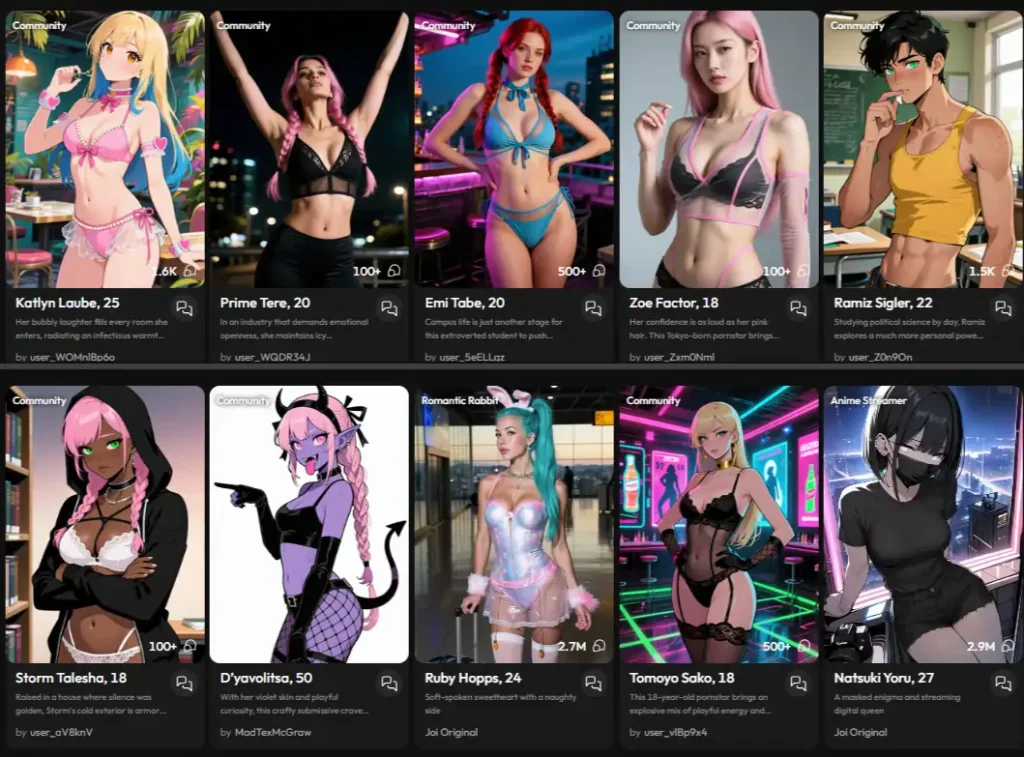 Joi AI Review 2026: Features, Pricing, Neurons and NSFW Tools 6 Joi AI - AI LGBTQ Characters