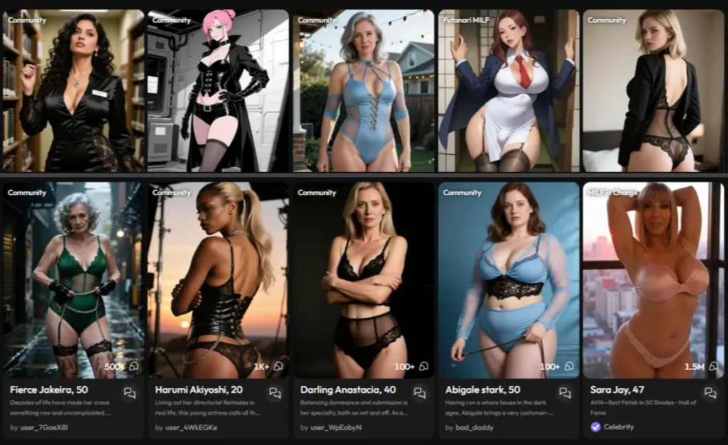 Joi AI Review 2026: Features, Pricing, Neurons and NSFW Tools 5 Joi AI - AI Milf Characters