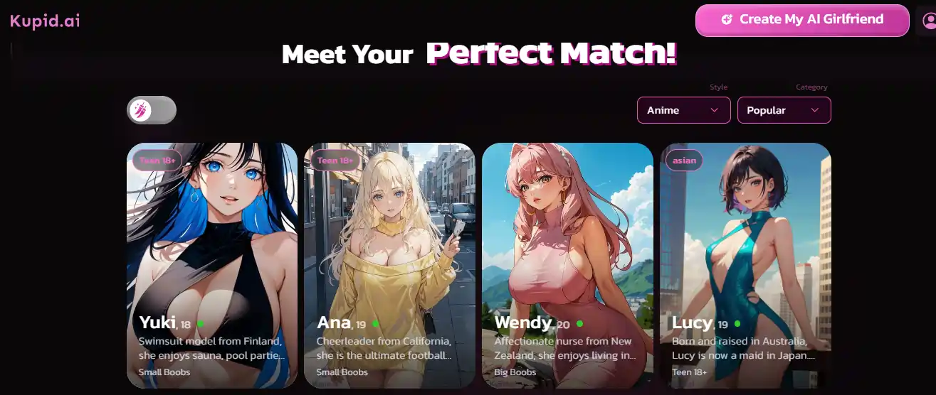 9 Best Yandere AI Girlfriend Simulators for Realistic Obsession 12 Kupid AI - AI Anime