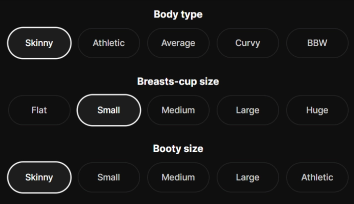 Lovescape AI Review: Features, Pricing & Honest Verdict 2026 8 Lovescape AI - AI Character Body Type & Assets