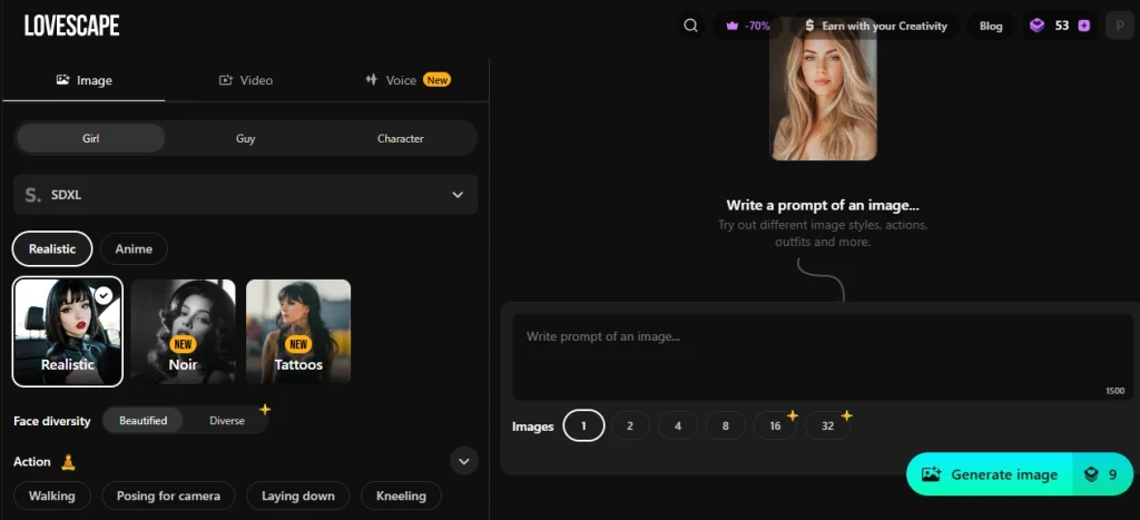 Lovescape AI Review: Features, Pricing & Honest Verdict 2026 17 Lovescape AI - AI Image Generation feature