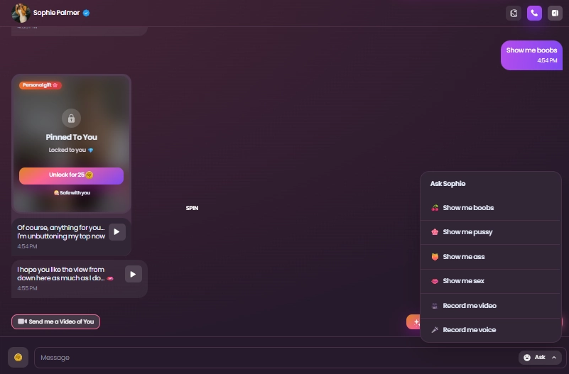 Swipey AI Review 2026: AI Girlfriend App Tested In-Depth 13 Swipey AI - Inchat Image Request Output