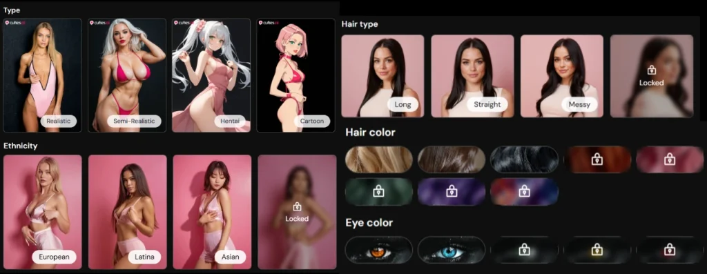 Cuties AI Review 2026: Worth It or Digital Blue Balls? 5 Cuties AI - AI Character Appeareance Customization
