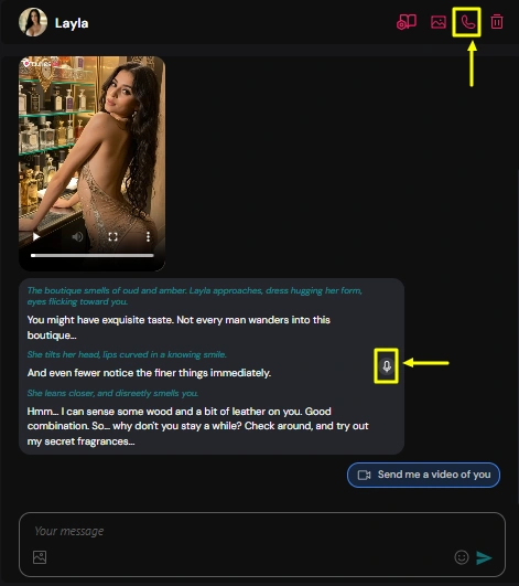 Cuties AI Review 2026: Worth It or Digital Blue Balls? 14 Cuties AI - Voice Message and Call Feature