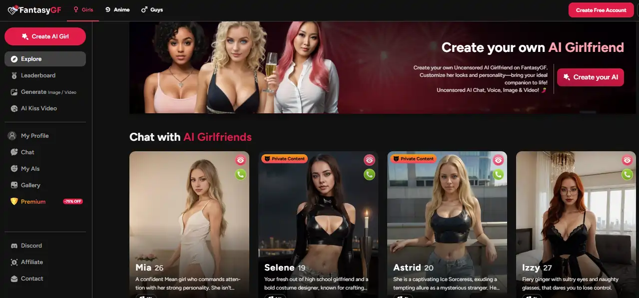 8 AI Matchmaker Apps That Make Tinder Look Embarrassing 10 FantasyGF - Homepage
