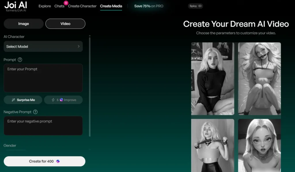 Joi AI Celebrity Chat Review: Features, Pricing & NSFW Tools 10 JOIAI-AI Nude Clip Generator
