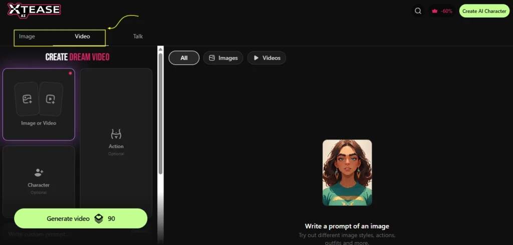 Xtease AI Review 2026: NSFW Chat, Image & Video Generation 9 Xtease AI - AI Image and Video Generator