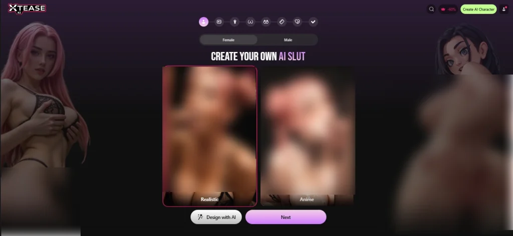 Xtease AI Review 2026: NSFW Chat, Image & Video Generation 4 Xtease AI - Customize Your AI Character
