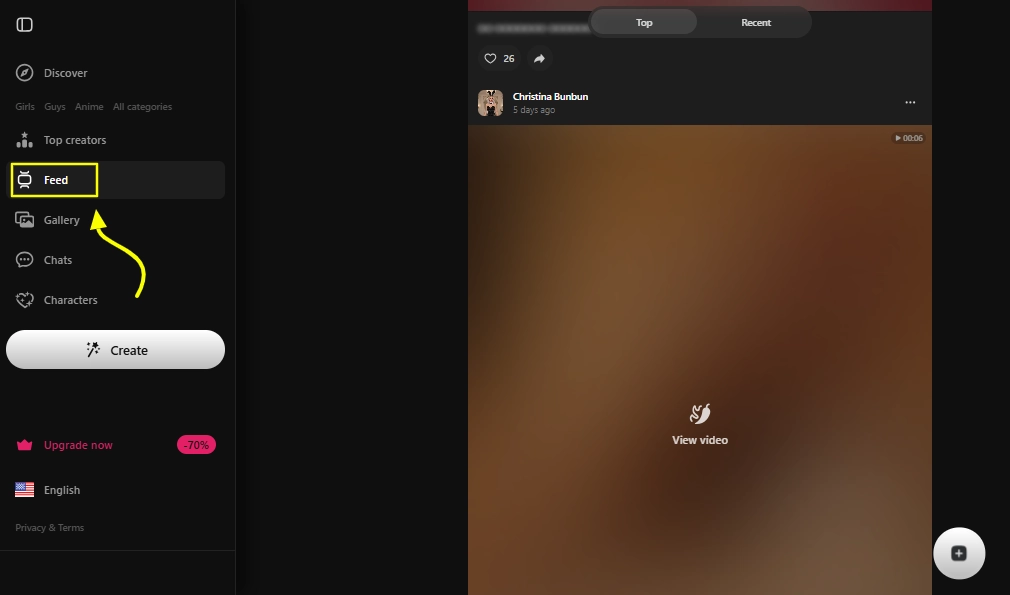 Xtease AI Review 2026: NSFW Chat, Image & Video Generation 10 Xtease AI - NSFW Feed