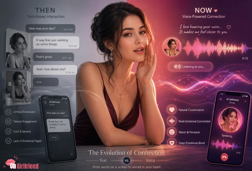 Naughty.AI Voice Cloning: The Spicy AI GF Trend 4 AI Naughty Girlfriend Voice then vs Now